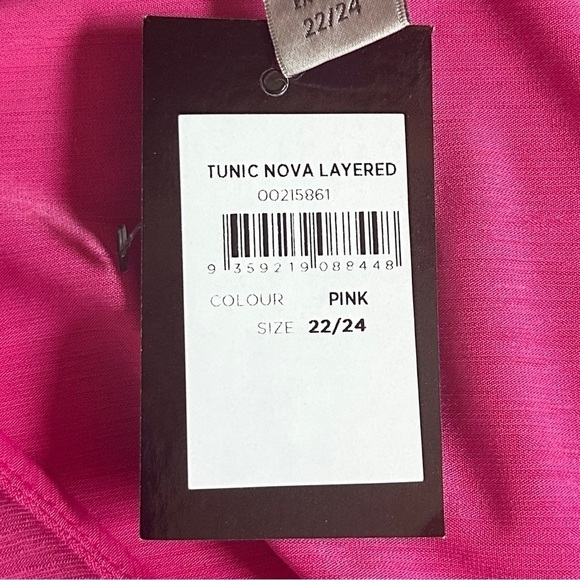 Avenue Lagenlook 22/24 Tunic NWT Nova Layered Asymmetrical Blouse Barbie Pink 3X - Picture 7 of 8